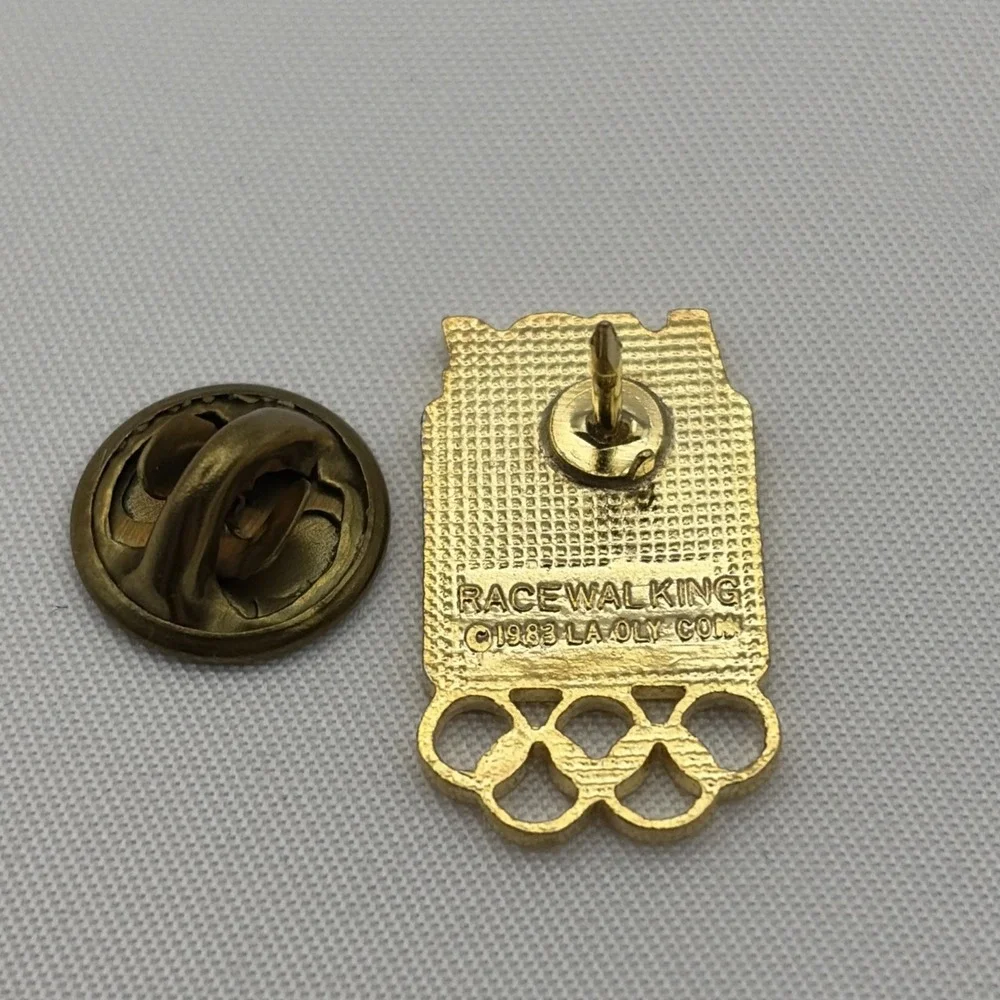 1984 Los Angeles Olympics Race Walking Event Lapel‎ Hat Pin White